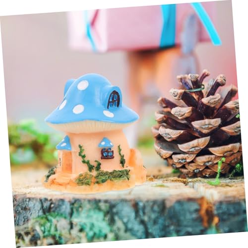 FUNOMOCYA 2 Stück Teiliges Miniatur Pilzhaus Realistische Dekoration aus Harz für Reptilienbox Detailreiche Pilzhauslandschaft Vielseitig Einsetzbar als Garten und Pflanzendekor Natürliche von FUNOMOCYA