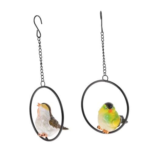 FUNOMOCYA 2Sätze Eisenanhänger Hängende Vogelornamente für Garten und Wohnzimmer Farbenfrohe aus Hochwertigem Harz Stilvolle Wanddekoration für Lebendige Wohnräume FUNOMOCYA 2Sätze Eisenanhänger Hängende Vogelornamente für Garten und Wohnzimmer Farbenfrohe aus Hochwertigem Harz Stilvolle Wanddekoration für Lebendige Wohnräume von FUNOMOCYA