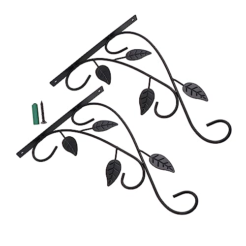 FUNOMOCYA 2Stücke Pflanzenhaken Dekorative Wandhalterungen Für Blumenampeln Stabile Eisenkonstruktion Für Pflanzenkörbe Laternen Und Windspiele Design von FUNOMOCYA