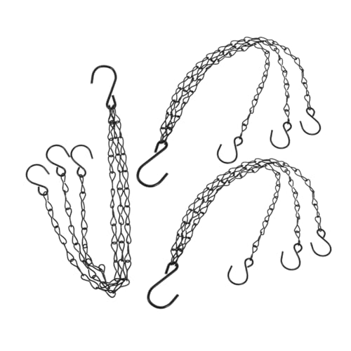 FUNOMOCYA 3 Stück Schwarze Metallketten mit Haken für Blumenampeln Windspiele und Garten Dekoration Langlebig und FUNOMOCYA 3 Stück Schwarze Metallketten mit Haken für Blumenampeln Windspiele und Garten Dekoration Langlebig und von FUNOMOCYA