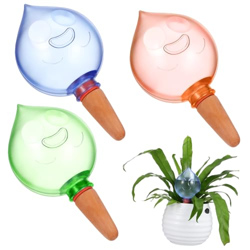 FUNOMOCYA 3 Stück automatische Bewässerungsvorrichtung Pflanzenbewässerungsgeräte Tropfen Terrakotta zimmerpflanzen Blumenbewässerungsvorrichtung Bulb Design Bewässerung von FUNOMOCYA