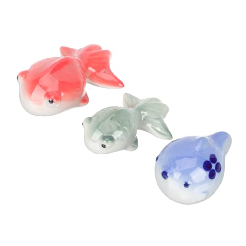 FUNOMOCYA 3stücke Ceramic Goldfish Deko Schwimmende Aquarium Dekoration Leicht Und Unbedenklich Perfekter Hingucker Für Aquarien Und Wasserbecken von FUNOMOCYA