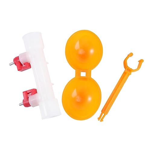 FUNOMOCYA Hühner Wasserspender 5 Stücke Automatischer Wassertränke Behälter für Geflügel Doppel Hängetasse Sicheres Design für Hühnerstall Praktischer Futterspender für Zuhause und Bauernhof von FUNOMOCYA