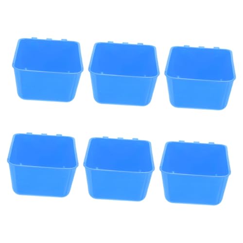FUNOMOCYA 6 Stück Bird Bowl Kaninchen -fütterungstasse Vogel Wasserschale Schüssel Für Vogelkäfig Zwinger Wassernapf Becher Für Vogelkäfige Hühnerwasserbecher Hühnerfutterhülle Sport Blue von FUNOMOCYA