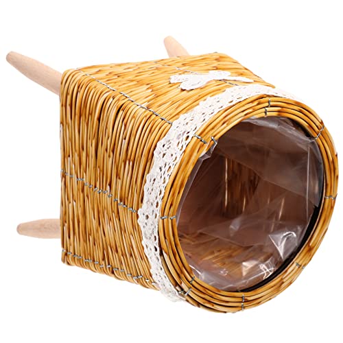 FUNOMOCYA Blumenständer Rattan Eleganter Pflanzenständer mit Stabilem Holzgestell für Innen und Außenbereich zur Dekoration von Wohnzimmer und Garten FUNOMOCYA Blumenständer Rattan Eleganter Pflanzenständer mit Stabilem Holzgestell für Innen und Außenbereich zur Dekoration von Wohnzimmer und Garten von FUNOMOCYA