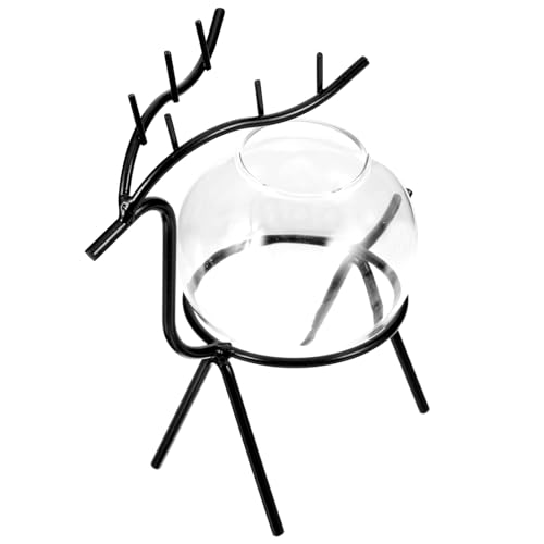 FUNOMOCYA Dekorative Glasblumenvase mit Metallständer für Wohnen Stilvolle Tischdeko für Esszimmer und Wohnzimmer für Pflanzen und Blumenarrangements FUNOMOCYA Dekorative Glasblumenvase mit Metallständer für Wohnen Stilvolle Tischdeko für Esszimmer und Wohnzimmer für Pflanzen und Blumenarrangements von FUNOMOCYA