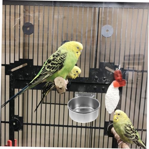 FUNOMOCYA Futternapf für Papageien mit Doppel Schraubbefestigung Vielseitiger Futter und Wassernapf für Vogelkäfige Praktische Halterung für Wellensittiche und Cockatiels von FUNOMOCYA