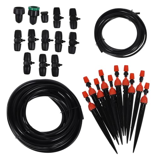 FUNOMOCYA Gartenbewässerungssystem mit Mikrosprinkler und Automatischem Timer Schlauchset für Pflanzenpflege und Effiziente Bewässerung im Gewächshaus und Garten von FUNOMOCYA