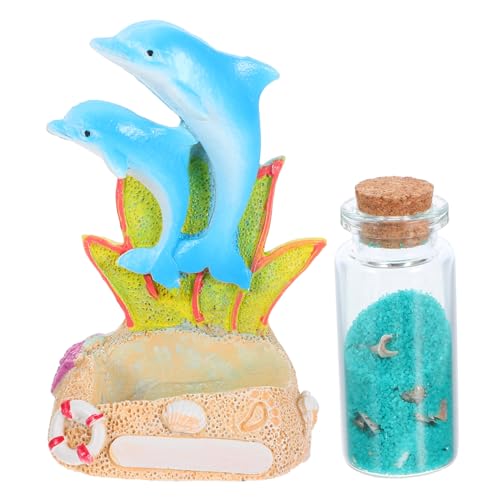 FUNOMOCYA Glasfläschchen mit Delfinfigur und Korken Aquarium Deko mit Zufälligem Sand Meeresmotiv für Büro und Fischglas Landschaft FUNOMOCYA Glasfläschchen mit Delfinfigur und Korken Aquarium Deko mit Zufälligem Sand Meeresmotiv für Büro und Fischglas Landschaft von FUNOMOCYA