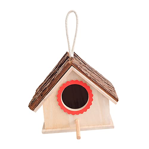FUNOMOCYA Vogelnest-Ornament Aus Holz Dekoration Für Den Garten Größe Zufällige Farbe Jungen- Und Mädchenzimmer-schmuck von FUNOMOCYA