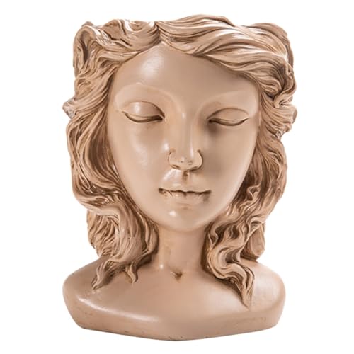 FUNOMOCYA Indoor Pflanzen Blumentopf Resin Für Sukkulenten Moderner Pflanzer Antikbronze Für Büro Und Badezimmer Deko von FUNOMOCYA