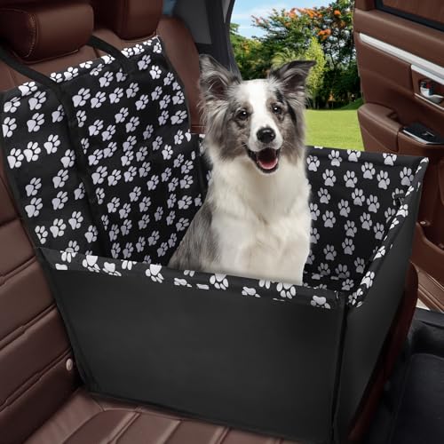 Wimypet Hunde Autositz wasserdichte, Haustier Autoschondecke mit Hund Sicherheitsgurt, Hundekorb für Rückbank Vordersitz Hund Sitzbezug Hundedecke Hunde Autoschondecke 57 x 57 x 33 cm von Wimypet