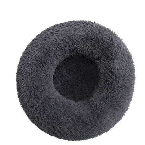 FUNZE Haustier-Hundebett, bequemer Donut-Schmuser, runder Hundehütte, ultraweich, waschbar, Hunde- und Katzenkissen, Bett, Winter, warmes Sofa von FUNZE