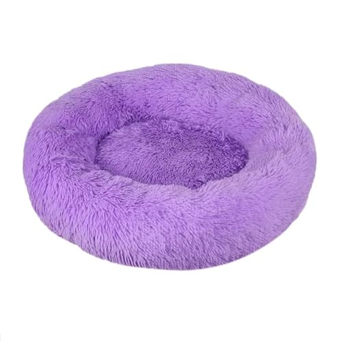 FUNZE Haustier-Hundebett, bequemer Donut-Schmuser, runder Hundehütte, ultraweich, waschbar, Hunde- und Katzenkissen, Bett, Winter, warmes Sofa von FUNZE