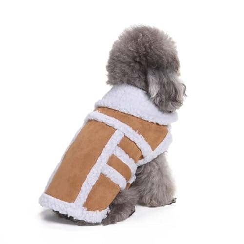 FUNZE Haustier-Kleidung, Welpen-Outfit, Weste, warme Hundekleidung für kleine Hunde, Winter, Winddicht, Haustier-Jacke, Mantel, gepolsterte Chihuahua-Bekleidung, Baumwolle von FUNZE