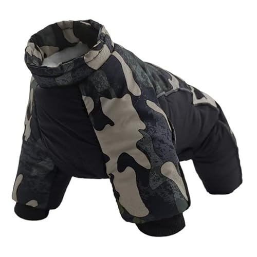 FUNZE Hund Wintermantel Mäntel Warme Kleidung Kleine Welpen Kleidung Für Französische Bulldogge Hunde Haustiere Wasserdichter Anzug XXL Haustier Jacken Schneeanzug von FUNZE