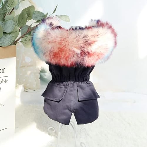 Warme Winter-Hundekleidung Luxus-Pelz-Hundemantel Hoodies für kleine mittelgroße Hunde Winddichte Haustierkleidung mit Fleece gefütterte Welpenjacke von FUNZE