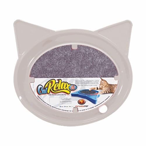 FURACÃOPET Katzenspielzeug mit Kratzunterlage und rollendem Ball - Ovale Spur für unabhängiges Spielen und Instinktstimulation (Grau) von FURACÃOPET