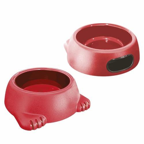 Furacão Futternäpfe aus Kunststoff, stilvoll, langlebig und funktional, für Hunde und Katzen (Glamour – Rot, Größe L – 958 ml) von FURACÃOPET