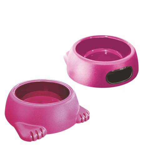 Furacão Futternäpfe für Haustiere, Kunststoff, stilvoll, langlebig und funktional, Futternäpfe für Hunde und Katzen (Glamour – Rosa, Größe L – 958.2 g) von FURACÃOPET