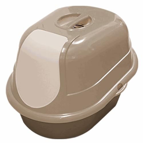 Jumbo-Katzentoilette mit Deckel und Tür und Kohlefilter, extra groß, geschlossenes Design mit Kapuze zur Geruchskontrolle, leicht zu reinigen, spritzwassergeschützt, für große und kleine Katzen, Braun Jumbo-Katzentoilette mit Deckel und Tür und Kohlefilter, extra groß, geschlossenes Design mit Kapuze zur Geruchskontrolle, leicht zu reinigen, spritzwassergeschützt, für große und kleine Katzen, Braun von FURACÃOPET