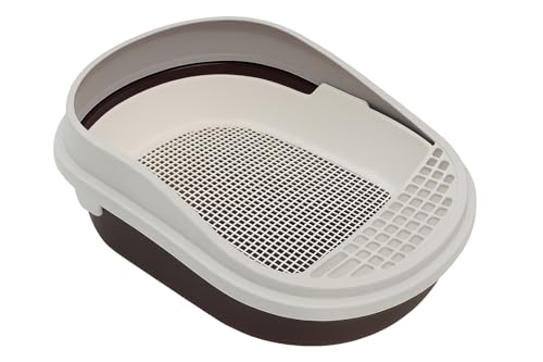 Jumbo Katzentoilette mit Siebsystem - Kein Schaufeln 3-fach Katzentoilette für Indoor-Katzen - Extra groß, langlebig & leicht zu reinigen mit abnehmbarem Rand - Ideal für mehrere Katzen - 54,9 x 39,4 von FURACÃOPET