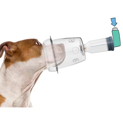 FURGUARD Inhalator-Abstandshalter für große Hunde, Haustier-Aerosolkammer mit Silikon-Hundemaske für große Hunde, für Erste Hilfe zu Hause oder im Freien (L) von FURGUARD