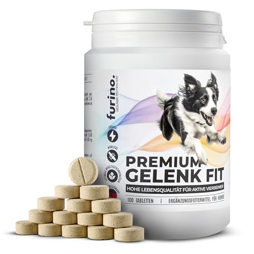 Gelenktabletten Hund [100 Tabl.] Gelenk- & Knochenschutz mit Grünlippmuschel & Teufelskralle – Natürliches Nahrungsergänzungsmittel mit Grünlippmuschelpulver für Vitale Hunde-Gelenke | furino von FURINO