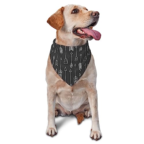 Cartoon Weißer Pfeil Hund Bandana Niedlich Weich Waschbar Hund Schal Sommer Verstellbare Katze Halstuch Lätzchen Haustier Dreieckstuch von FURLOU