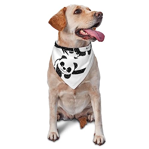 Cute Pandas Hund Bandana Niedlich Weich Waschbar Hund Schal Sommer Verstellbare Katze Halstuch Lätzchen Haustier Dreieckstuch von FURLOU