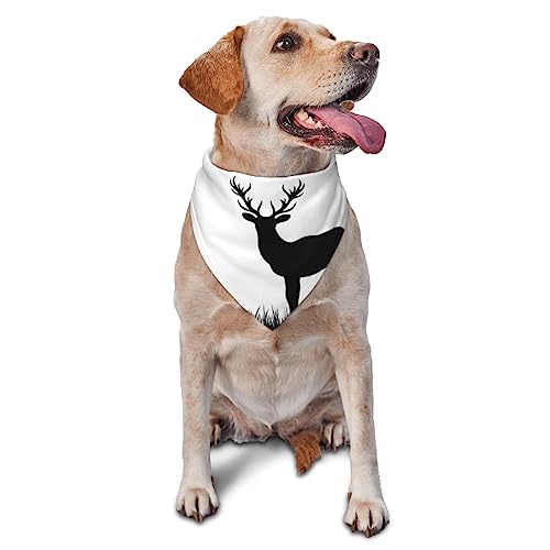 Hirsch Hund Bandana Niedlich Weich Waschbar Hund Schal Sommer Verstellbare Katze Halstuch Lätzchen Haustier Dreieckstuch von FURLOU