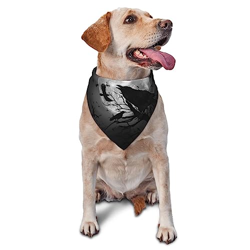 Krähe Vögel Hund Bandana Niedlich Weich Waschbar Hund Schal Sommer Verstellbare Katze Halstuch Lätzchen Haustier Dreieckstuch von FURLOU