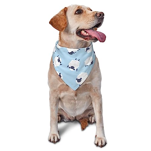 Niedliches Cartoon-Schaf Hund Bandana Niedlich Weich Waschbar Hund Schal Sommer Verstellbare Katze Halstuch Lätzchen Haustier Dreieckstuch von FURLOU