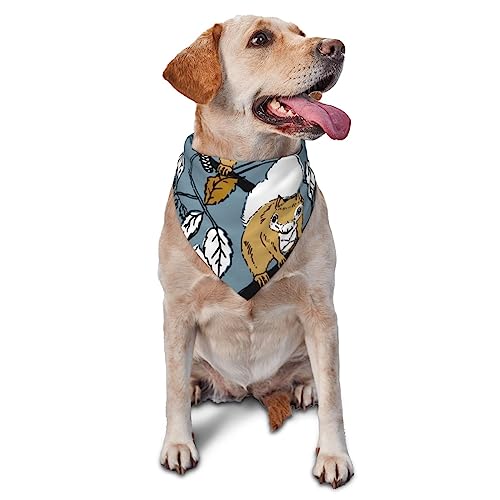 Niedliches Eichhörnchen-Hunde-Halstuch, niedlich, weich, waschbar, für den Sommer, verstellbar, Katzen-Halstuch, Lätzchen, Haustier, dreieckiges Taschentuch Niedliches Eichhörnchen-Hunde-Halstuch, niedlich, weich, waschbar, für den Sommer, verstellbar, Katzen-Halstuch, Lätzchen, Haustier, dreieckiges Taschentuch von FURLOU