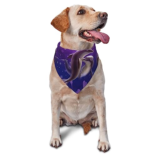 Niedliches Meerestier-Delfin-Hunde-Halstuch, niedlich, weich, waschbar, für den Sommer, verstellbar, Katzen-Halstuch, Lätzchen, Haustier, dreieckiges Taschentuch Niedliches Meerestier-Delfin-Hunde-Halstuch, niedlich, weich, waschbar, für den Sommer, verstellbar, Katzen-Halstuch, Lätzchen, Haustier, dreieckiges Taschentuch von FURLOU