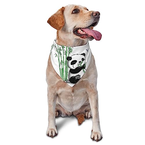 Niedliches Panda-Hunde-Halstuch, niedlich, weich, waschbar, für den Sommer, verstellbar, Katzen-Halstuch, Lätzchen, Haustier, dreieckiges Taschentuch Niedliches Panda-Hunde-Halstuch, niedlich, weich, waschbar, für den Sommer, verstellbar, Katzen-Halstuch, Lätzchen, Haustier, dreieckiges Taschentuch von FURLOU