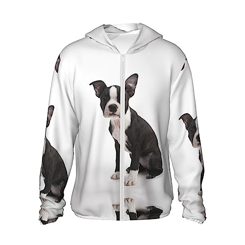 Süßer Hund Sonnenschutz Hoodie Langarm Outdoor Athletic Leichte Jacke zum Angeln Wandern, Schwarz, XXL Süßer Hund Sonnenschutz Hoodie Langarm Outdoor Athletic Leichte Jacke zum Angeln Wandern, Schwarz, XXL von FURLOU