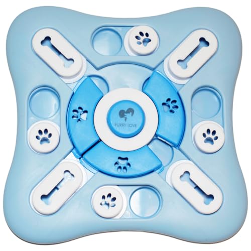 FURRY LOVE - Hunde-Puzzle-Futterspender | IQ-Trainingsspielzeug für kleine/mittelgroße/große Hunde | Geistige Bereicherung & aggressives Kaugeschenk | Interaktives Leckerli-Puzzle, Blau FURRY LOVE - Hunde-Puzzle-Futterspender | IQ-Trainingsspielzeug für kleine/mittelgroße/große Hunde | Geistige Bereicherung & aggressives Kaugeschenk | Interaktives Leckerli-Puzzle, Blau von FURRY LOVE