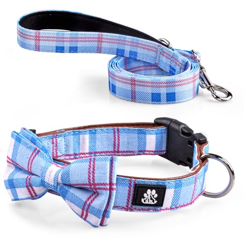 FURRYFECTION 3-teiliges Hundehalsband mit Fliege und Leine für kleine, mittelgroße und große Hunde, verstellbares Hundehalsband mit Fliege für Mädchen oder Jungen, Hunde und Katzen (großes Halsband + FURRYFECTION 3-teiliges Hundehalsband mit Fliege und Leine für kleine, mittelgroße und große Hunde, verstellbares Hundehalsband mit Fliege für Mädchen oder Jungen, Hunde und Katzen (großes Halsband + von FURRYFECTION