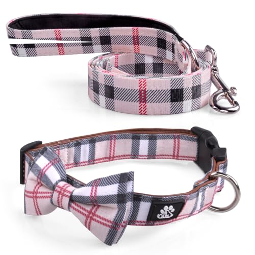FURRYFECTION 3-teiliges Hundehalsband mit Fliege und Leine für kleine, mittelgroße und große Hunde, verstellbares Hundehalsband mit Fliege für Mädchen oder Jungen, Hunde und Katzen (mittelgroßes FURRYFECTION 3-teiliges Hundehalsband mit Fliege und Leine für kleine, mittelgroße und große Hunde, verstellbares Hundehalsband mit Fliege für Mädchen oder Jungen, Hunde und Katzen (mittelgroßes von FURRYFECTION