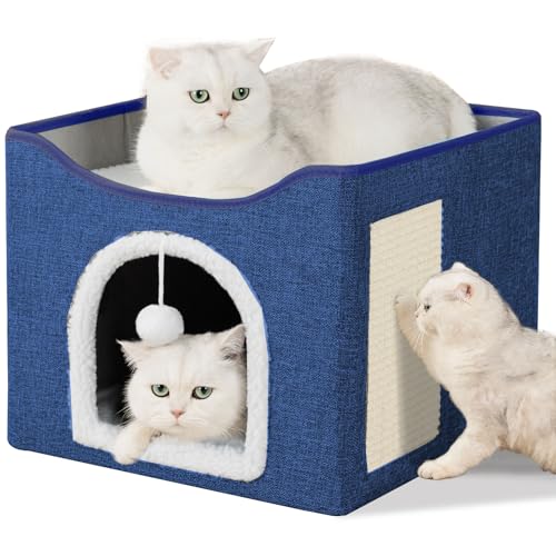FURRYPAWS Katzenhöhle - Gemütliches Katzenhaus für drinnen und draußen, Ideal als Katzenhaus Indoor, Stabile Konstruktion, Perfekt für Katzen und Kätzchen FURRYPAWS Katzenhöhle - Gemütliches Katzenhaus für drinnen und draußen, Ideal als Katzenhaus Indoor, Stabile Konstruktion, Perfekt für Katzen und Kätzchen von FURRYPAWS