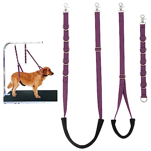 Dog Grooming Belly Straps Dog Grooming Loops Extension Dog Grooming Supplies Dog Loop for Pet Dog Grooming Table Grooming Arm (Purple) von FURSDOLY