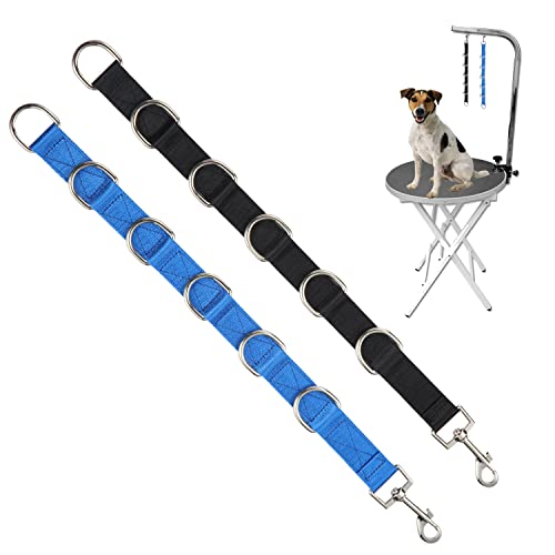 Fellpflege-Verlängerung für Hunde, Fellpflegeschlaufen, Tischgurte für Hunde, 6 D-Ringe (Schwarz und Blau) von FURSDOLY