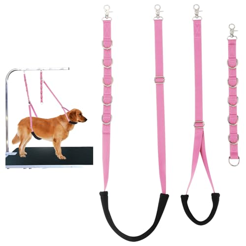 Hundepflege, Bauchgurte, Rosa, Haustierpflege-Zubehör, 3 Sets, professionelles Hunde-Bauchband, Haustierpflege, Verlängerungsgurt, Tischarmschlaufe, Verlängerung für kleine, mittelgroße und große von FURSDOLY