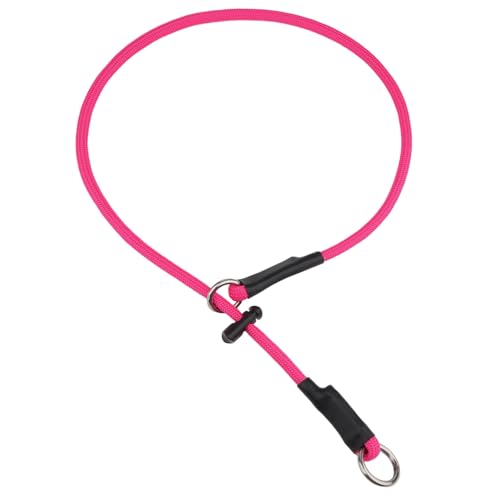 Martingale Hundehalsband – Hochfestes Nylon-Schlupfhalsband, Hundetrainingsseil mit federbelastetem, verstellbarem Stopper, keine Zugleine für kleine, mittelgroße und große Hunde (Rosa, 76,2 cm) von FURSDOLY