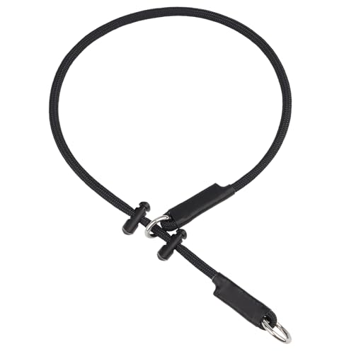 Martingale Hundehalsband – Hochfestes Nylon-Schlupfhalsband, Hundetrainingsseil mit federbelastetem, verstellbarem Stopper, keine Zugleine für kleine, mittelgroße und große Hunde (Schwarz, 66 cm mit 2 Martingale Hundehalsband – Hochfestes Nylon-Schlupfhalsband, Hundetrainingsseil mit federbelastetem, verstellbarem Stopper, keine Zugleine für kleine, mittelgroße und große Hunde (Schwarz, 66 cm mit 2 von FURSDOLY