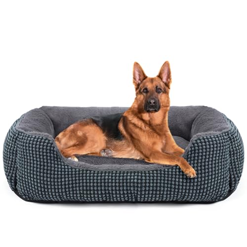 FURTIME Hundebett Grosse Hunde, Hundebett XXL Waschbar Flauschig Hundekorb, Rutschfestes Hundekörbchen Hundebetten, Anti-Angst Hundebett für Grosse Hunde und Katzen, 106x80x23cm… von FURTIME