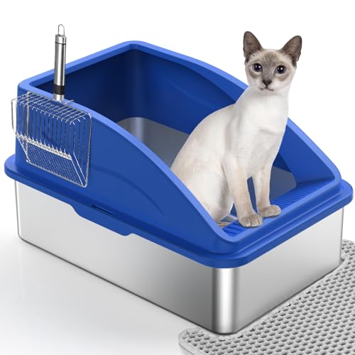 FURTIME Katzenklo Edelstahl XXL, Katzentoilette 28L Katzenklo Groß mit Katzenstreuschaufel und Doppelschicht Matte, Auslaufsichere, Hohem Rand,Geruchloses,Geeignet für Maine Coon,Britisch Kurzhaar usw FURTIME Katzenklo Edelstahl XXL, Katzentoilette 28L Katzenklo Groß mit Katzenstreuschaufel und Doppelschicht Matte, Auslaufsichere, Hohem Rand,Geruchloses,Geeignet für Maine Coon,Britisch Kurzhaar usw von FURTIME