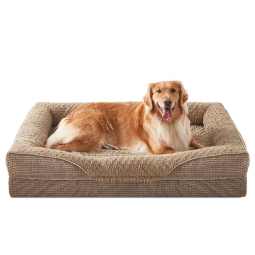 FURTIME Orthopädisches Hundebett Grosse Hunde, Memory Foam Hundekorb XL, Abnehmbar und Waschbar, rutschfeste Hundekörbchen, Hohem Rand Hundesofa, Braun, 107 x 81 x 19cm FURTIME Orthopädisches Hundebett Grosse Hunde, Memory Foam Hundekorb XL, Abnehmbar und Waschbar, rutschfeste Hundekörbchen, Hohem Rand Hundesofa, Braun, 107 x 81 x 19cm von FURTIME