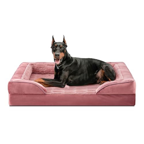 FURTIME Orthopädisches Hundebett für extra große Hunde – XL Plus wasserdichtes Hundesofa, ultrabequemes, stützendes Schaumstoff-Haustier-Couch-Bett mit abnehmbarem waschbarem Bezug, Jumbo-Sofabett mit von FURTIME